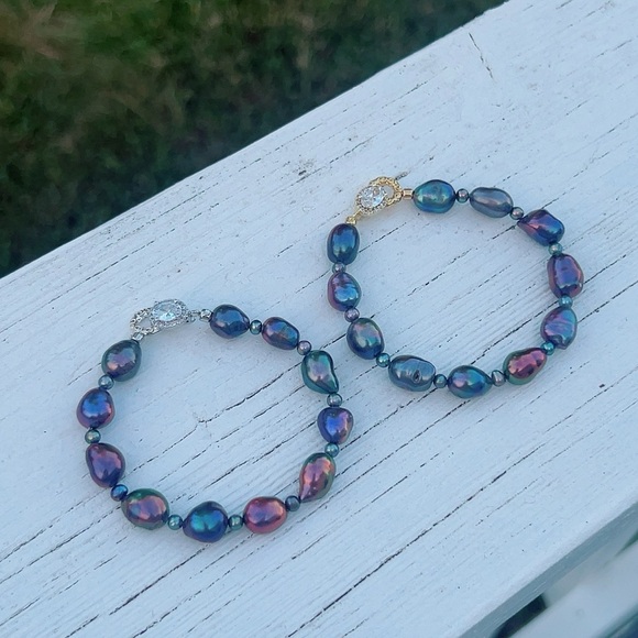 S96 Handmade Freshwater Baroque Pearl Bracelet - Picture 2 of 5